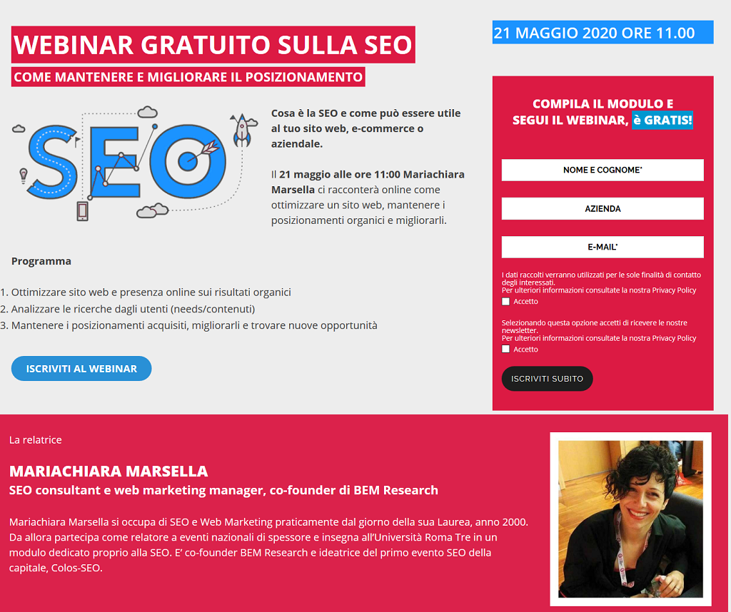 webinar seo gratuito