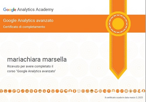 certificazione google analytics mariachiara marsella