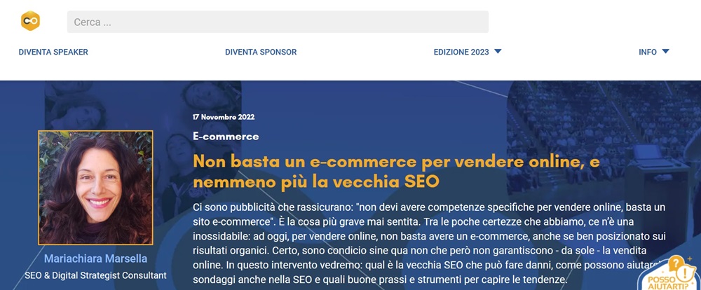 titolo speech ecommerce